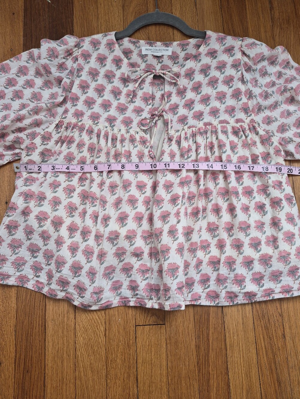 Emerson Fry Puff Isla Top Alma Organic Floral Block Print Size XS / Small - Picture 11 of 12